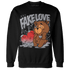 Bred Reimagined 4s Sweatshirt Match Fake Love BER - NastyJamz