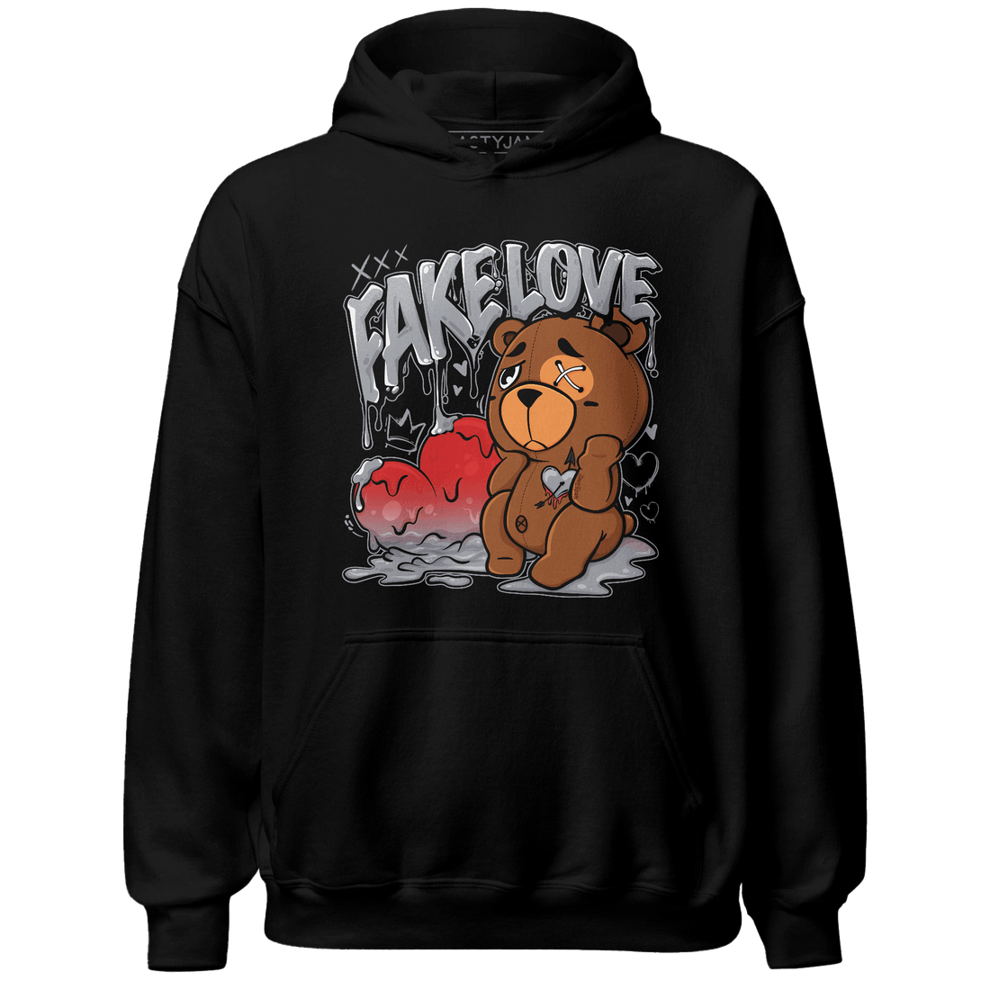 Bred Reimagined 4s Hoodie Match Fake Love BER - NastyJamz