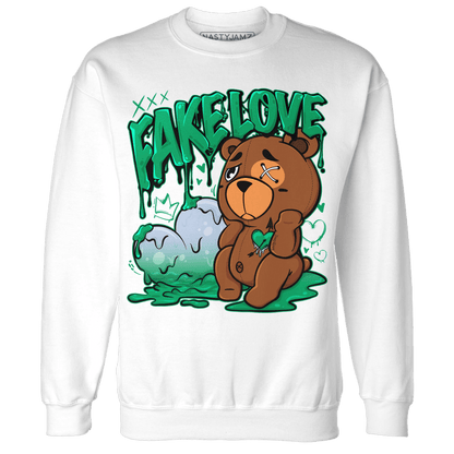Lucky Green 5s Sweatshirt Match Fake Love BER - NastyJamz