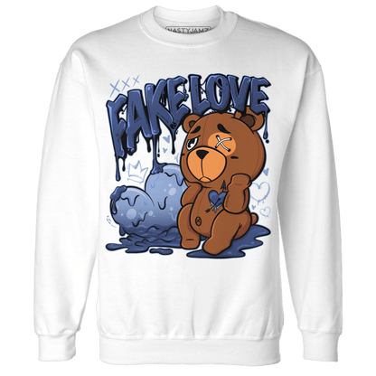 Midnight Navy 5s Sweatshirt Match Fake Love BER - NastyJamz