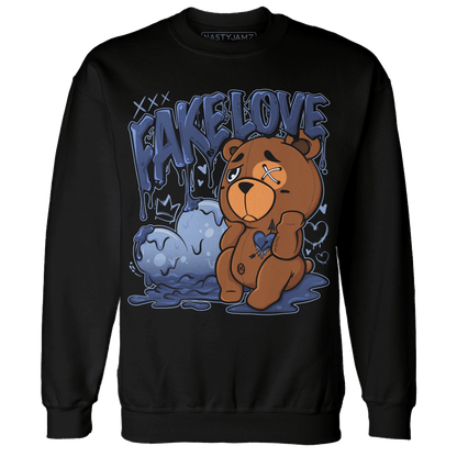 Midnight Navy 5s Sweatshirt Match Fake Love BER - NastyJamz