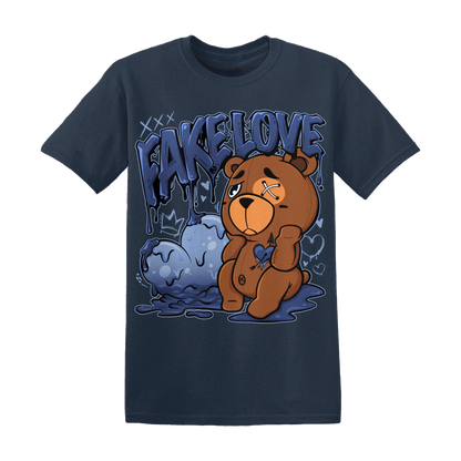 Midnight Navy 5s T Shirt Match Fake Love BER - NastyJamz