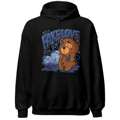 Midnight Navy 5s Hoodie Match Fake Love BER - NastyJamz