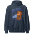 Midnight Navy 5s Hoodie Match Fake Love BER - NastyJamz