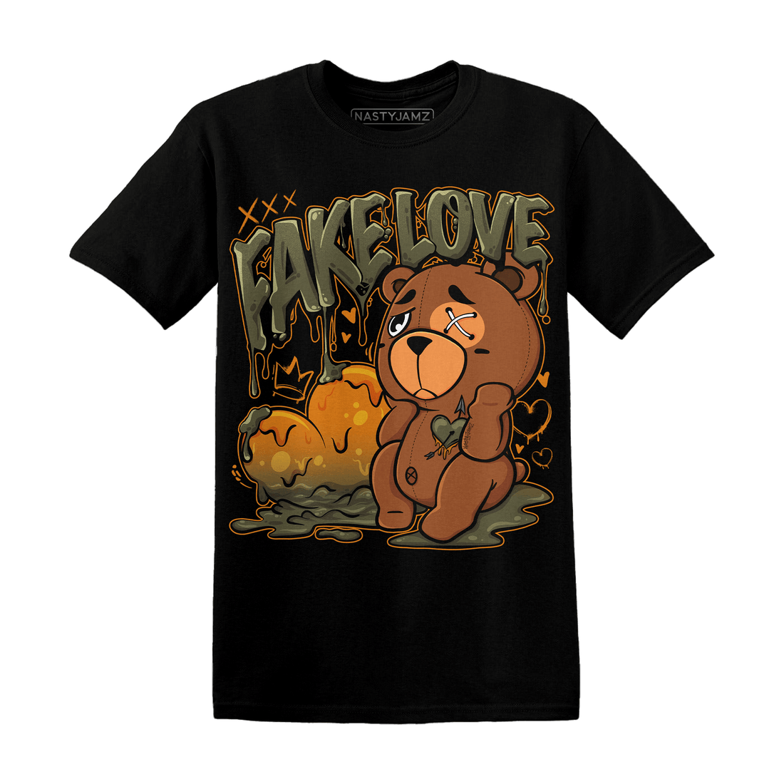 Olive 5s T Shirt Match Fake Love BER - NastyJamz