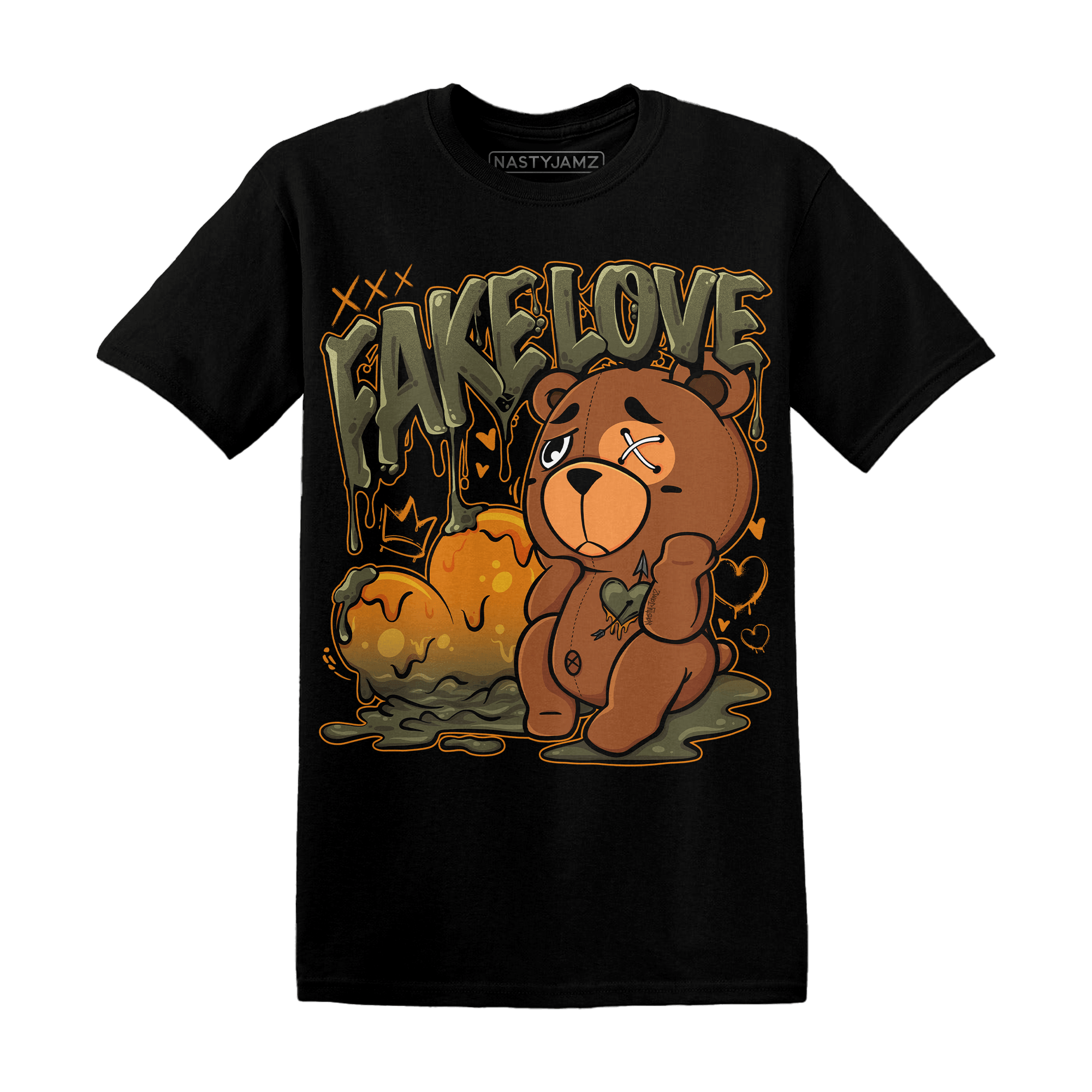 Olive 5s T Shirt Match Fake Love BER - NastyJamz