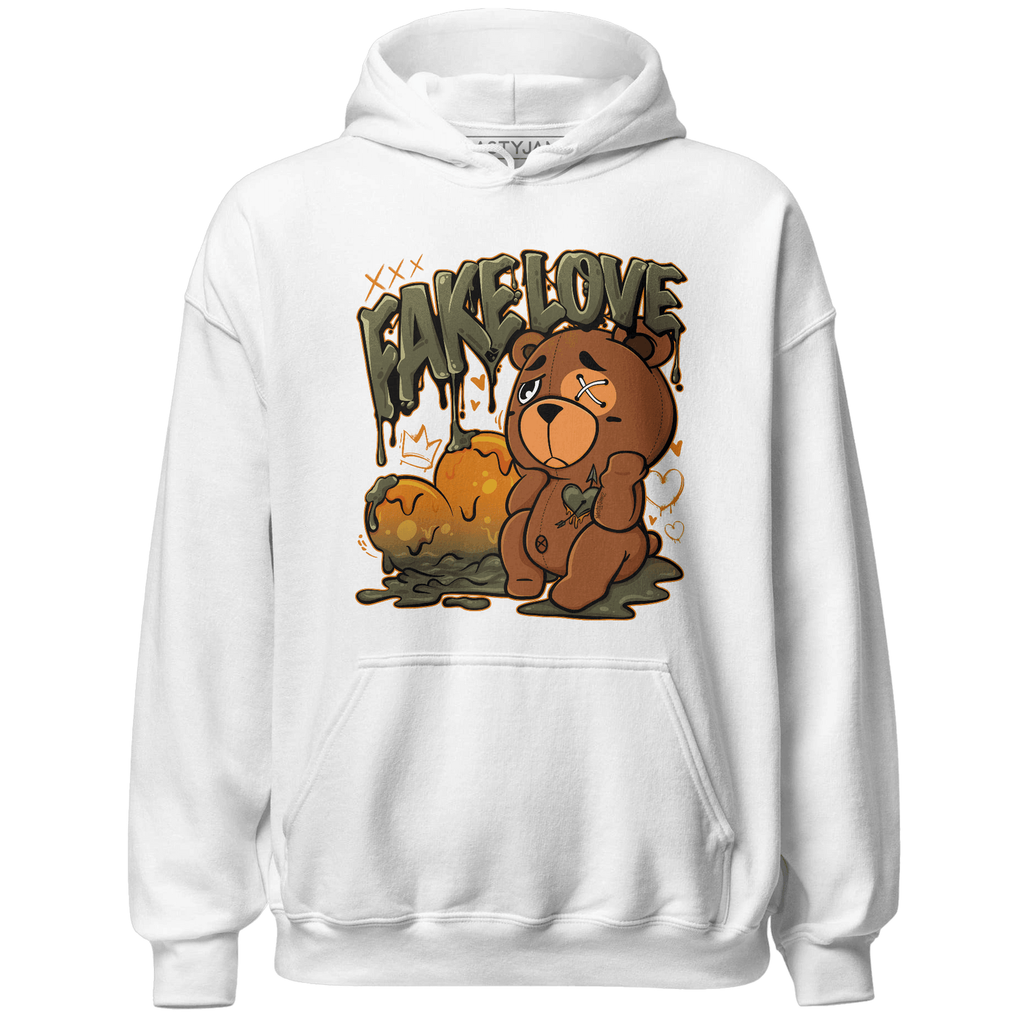 Olive 5s Hoodie Match Fake Love BER - NastyJamz