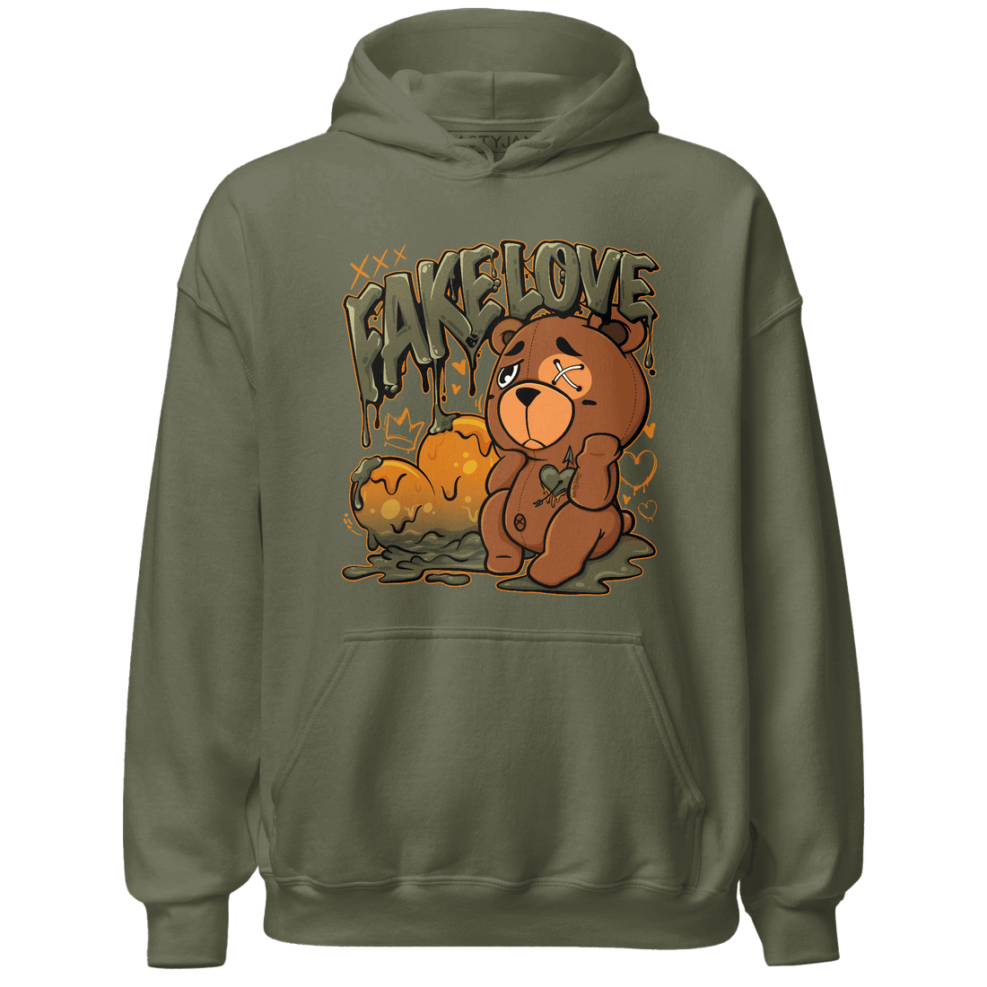Olive 5s Hoodie Match Fake Love BER - NastyJamz