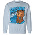 Powder Blue 9s Sweatshirt Match Fake Love BER - NastyJamz