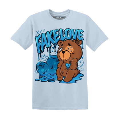 Powder Blue 9s T Shirt Match Fake Love BER - NastyJamz