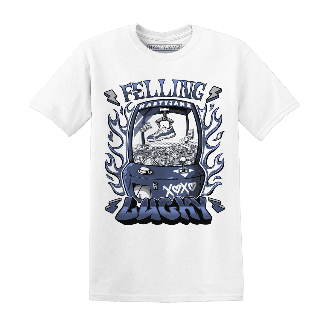 Low-Diffused-Blue-11s-T-Shirt-Match-Feeling-Lucky