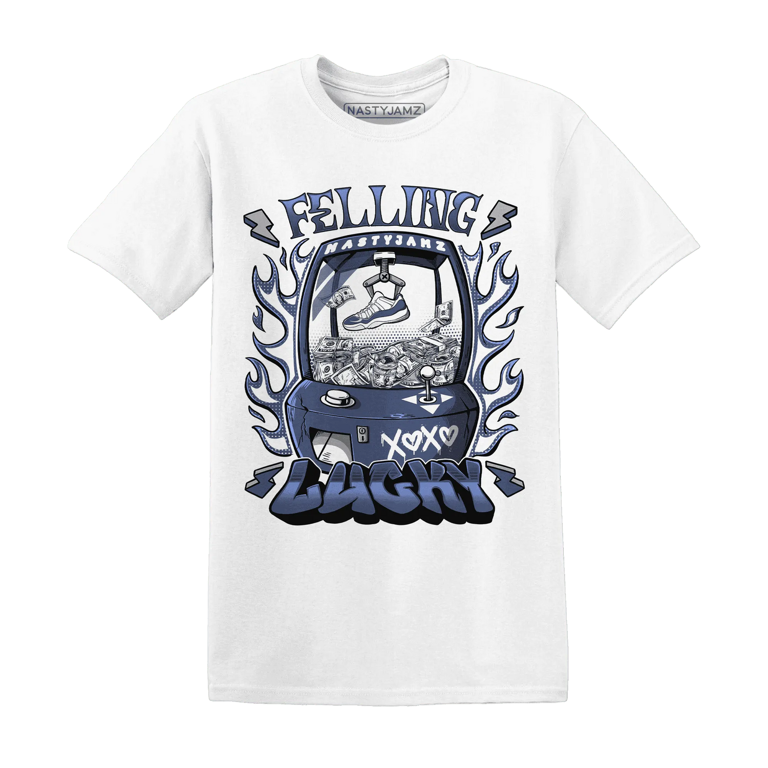 Low-Diffused-Blue-11s-T-Shirt-Match-Feeling-Lucky