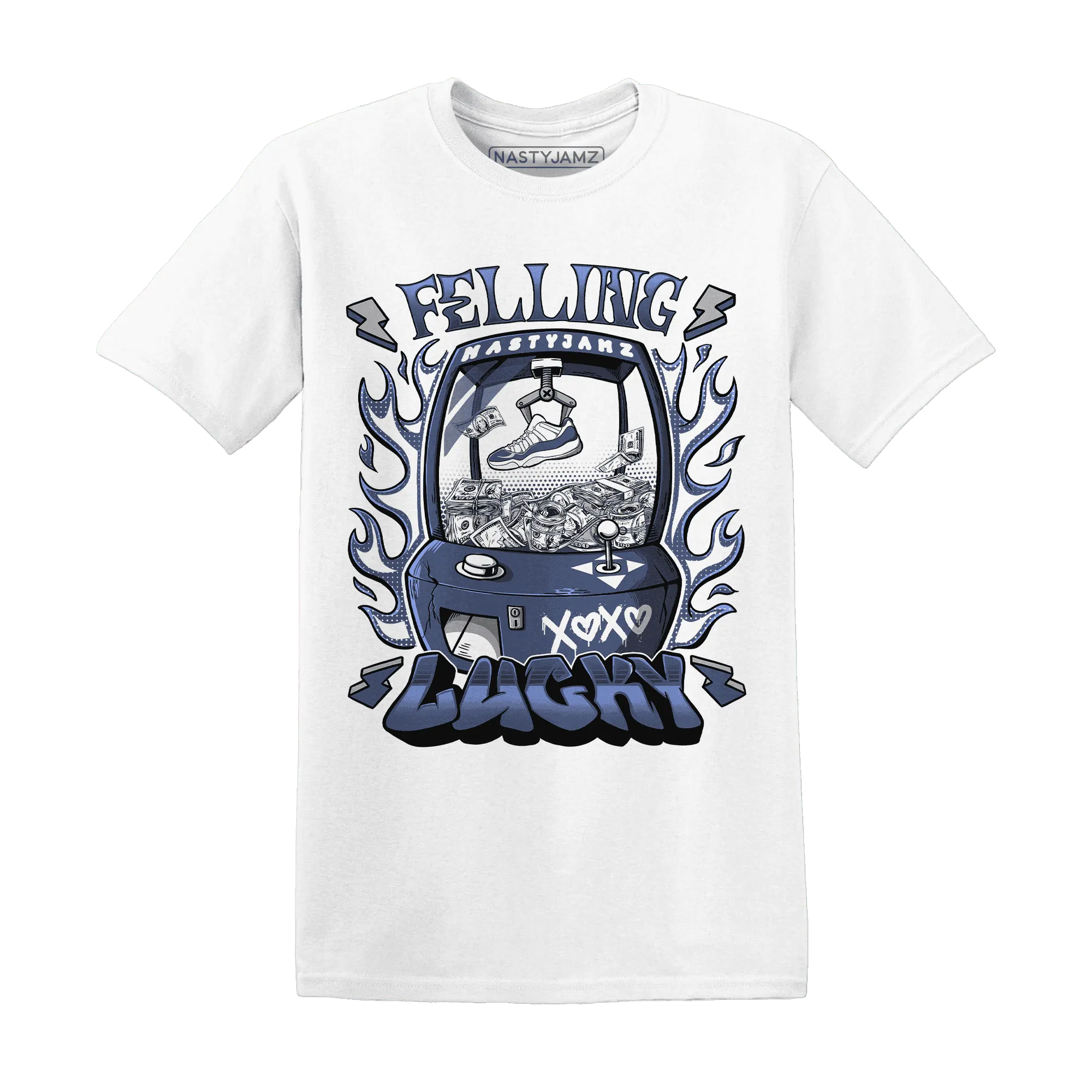 Low-Diffused-Blue-11s-T-Shirt-Match-Feeling-Lucky