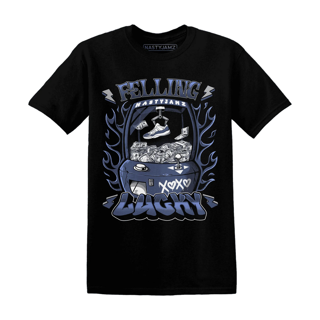Low-Diffused-Blue-11s-T-Shirt-Match-Feeling-Lucky