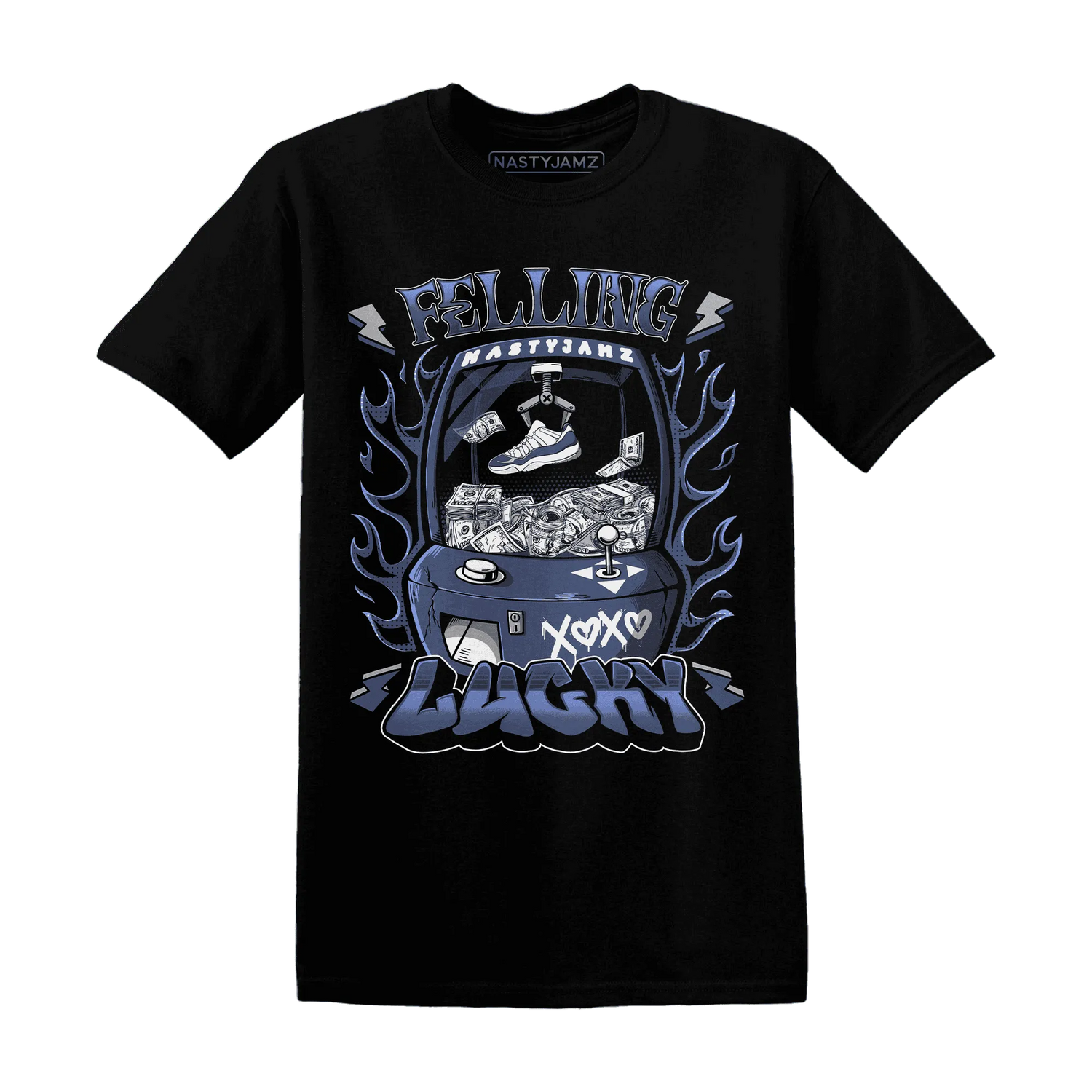 Low-Diffused-Blue-11s-T-Shirt-Match-Feeling-Lucky