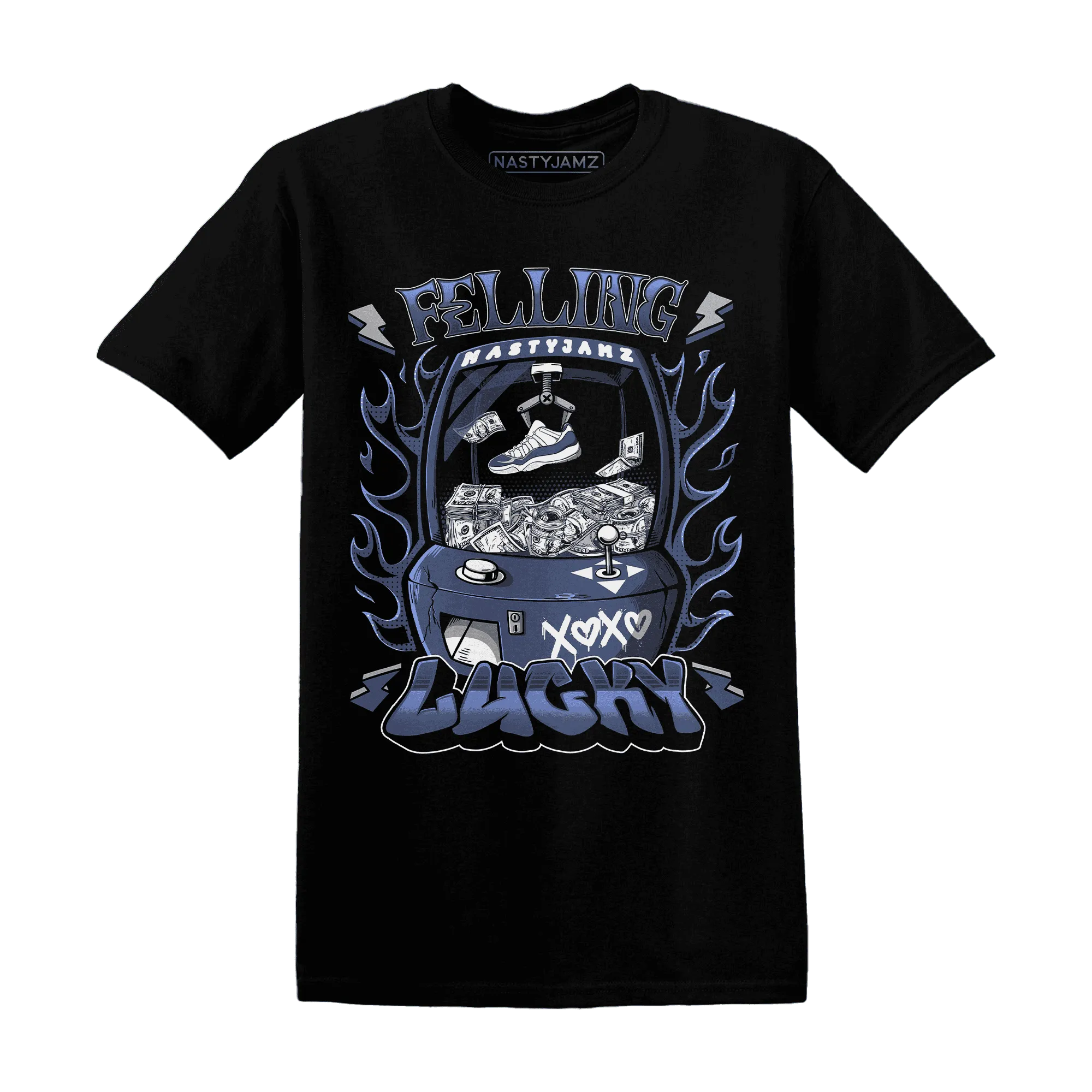 Low-Diffused-Blue-11s-T-Shirt-Match-Feeling-Lucky