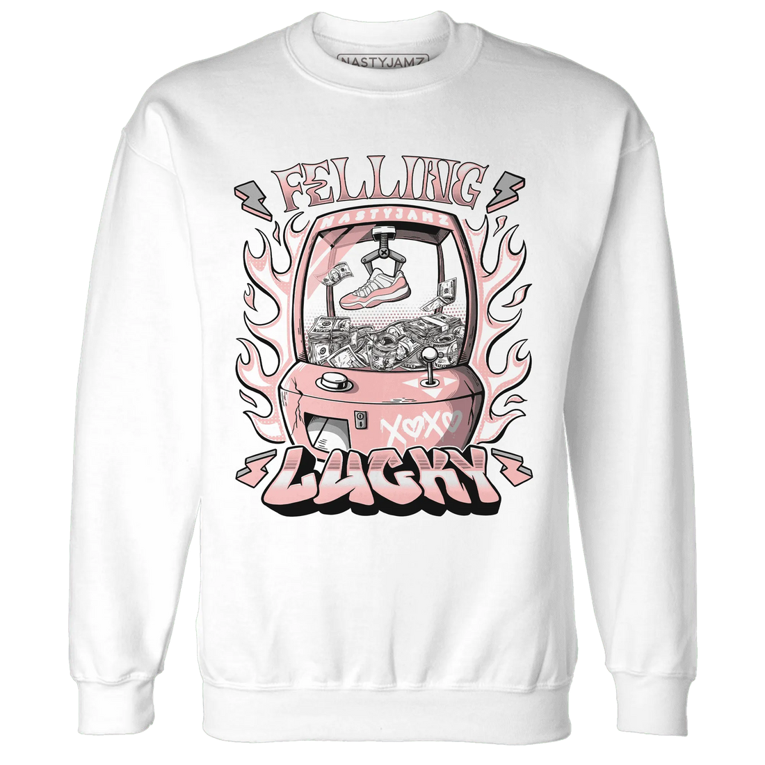 Low-Legend-Pink-11s-Sweatshirt-Match-Feeling-Lucky