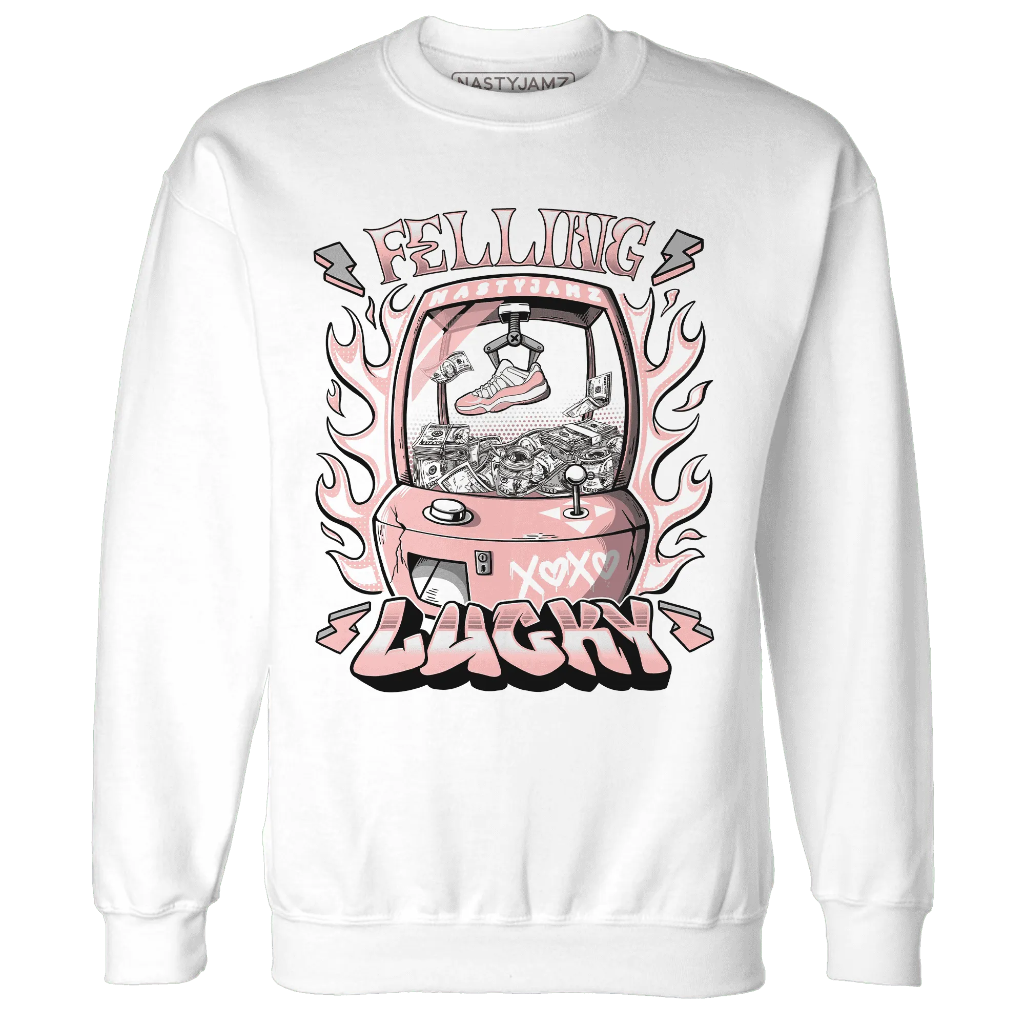 Low-Legend-Pink-11s-Sweatshirt-Match-Feeling-Lucky