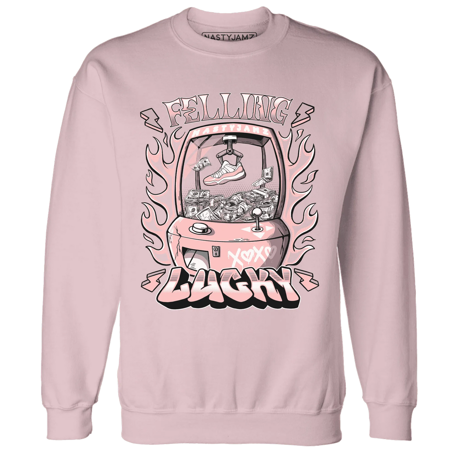Low-Legend-Pink-11s-Sweatshirt-Match-Feeling-Lucky