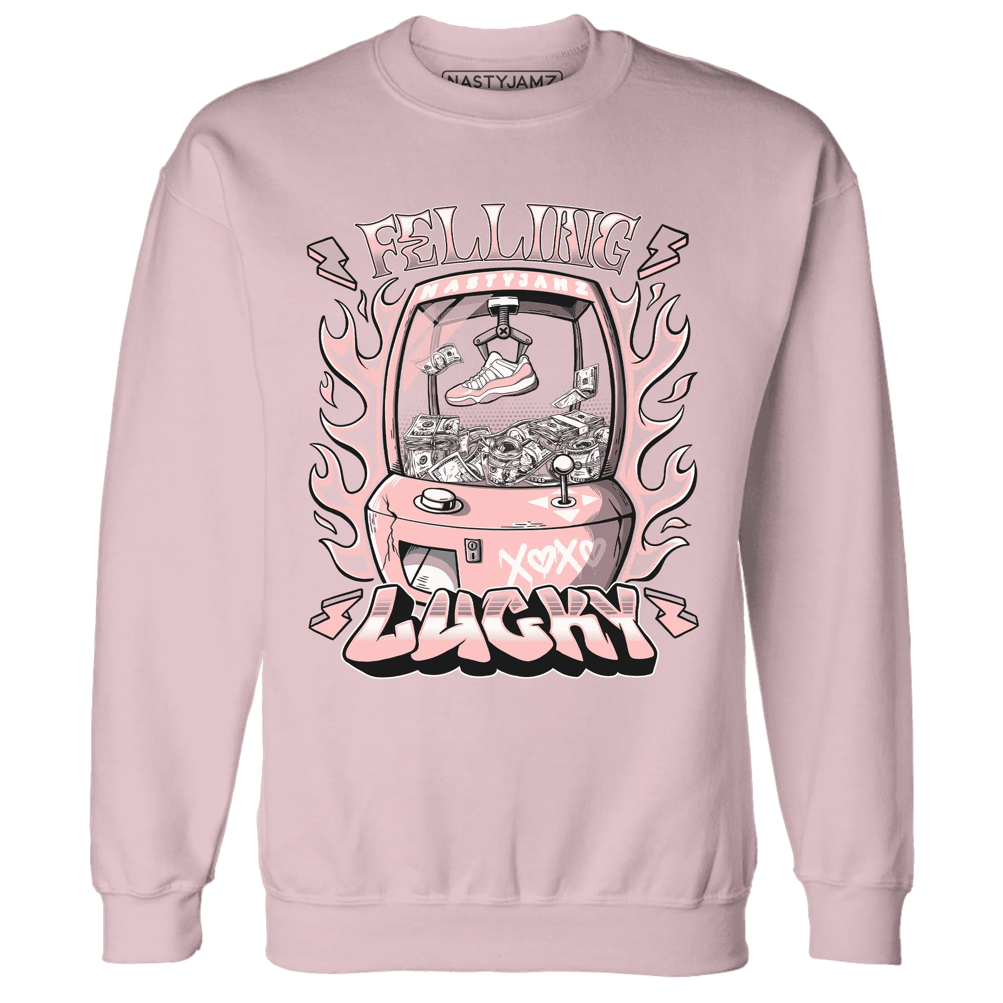 Low-Legend-Pink-11s-Sweatshirt-Match-Feeling-Lucky