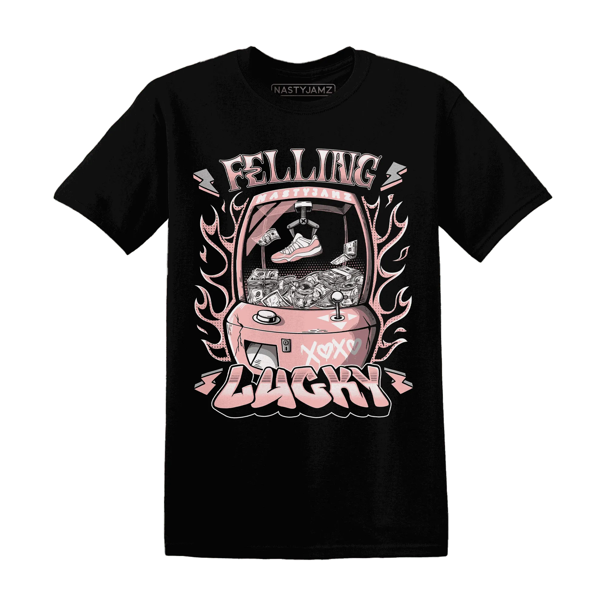 Low-Legend-Pink-11s-T-Shirt-Match-Feeling-Lucky