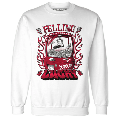 Retro-Red-Taxi-12s-Sweatshirt-Match-Feeling-Lucky