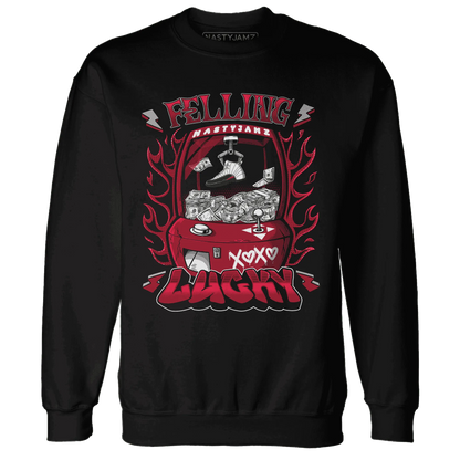 Retro-Red-Taxi-12s-Sweatshirt-Match-Feeling-Lucky