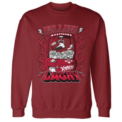 Retro-Red-Taxi-12s-Sweatshirt-Match-Feeling-Lucky