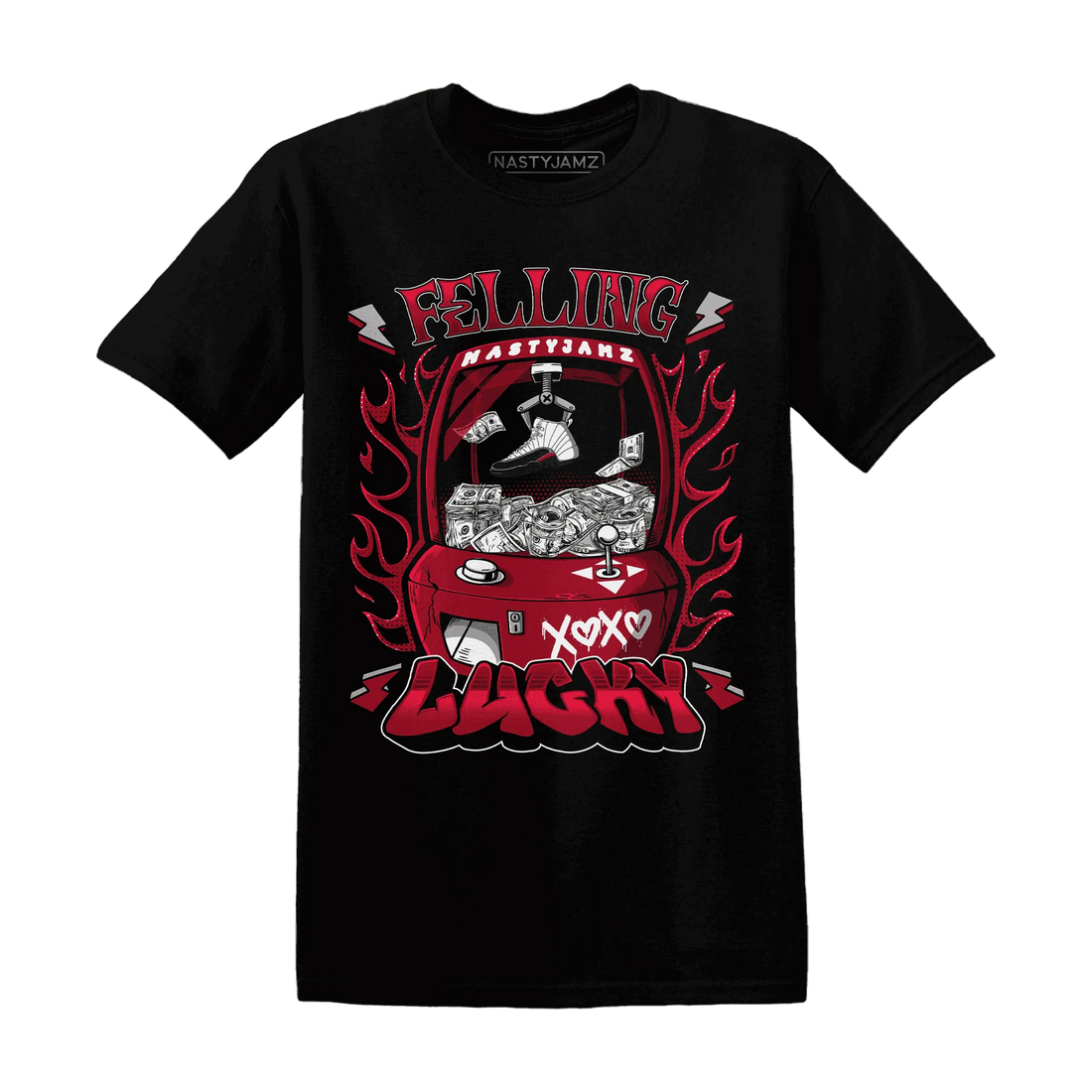 Retro-Red-Taxi-12s-T-Shirt-Match-Feeling-Lucky