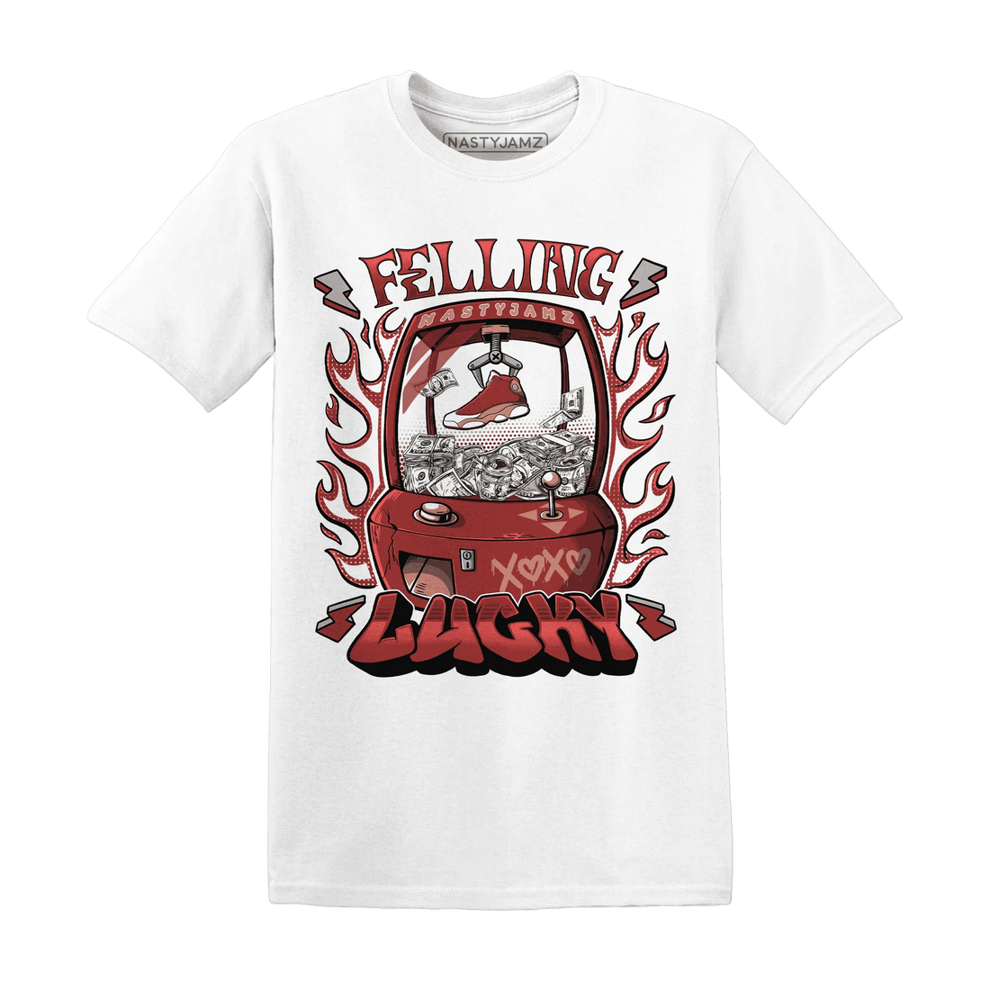 Dune-Red-13s-T-Shirt-Match-Feeling-Lucky