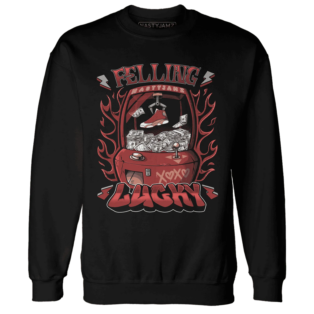 Dune-Red-13s-Sweatshirt-Match-Feeling-Lucky