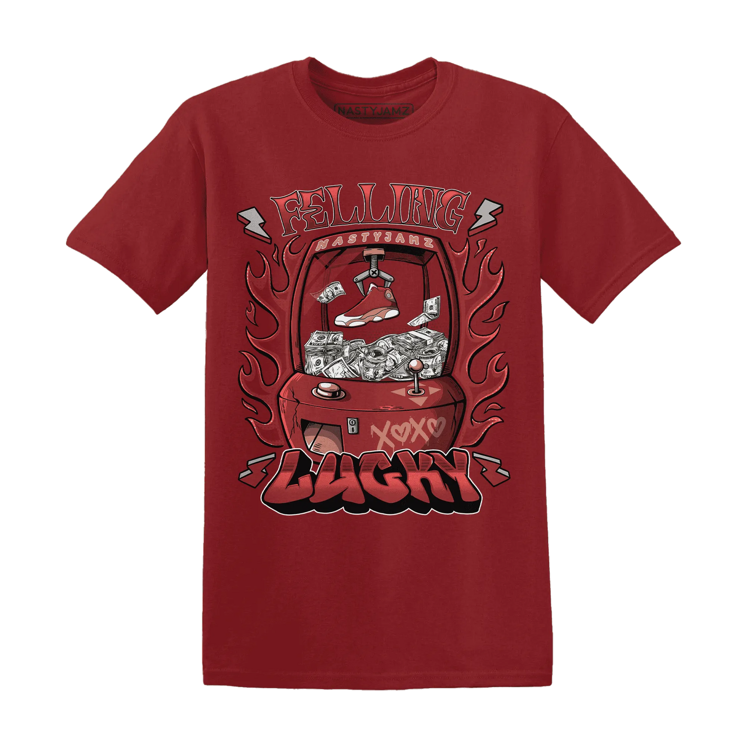 Dune-Red-13s-T-Shirt-Match-Feeling-Lucky