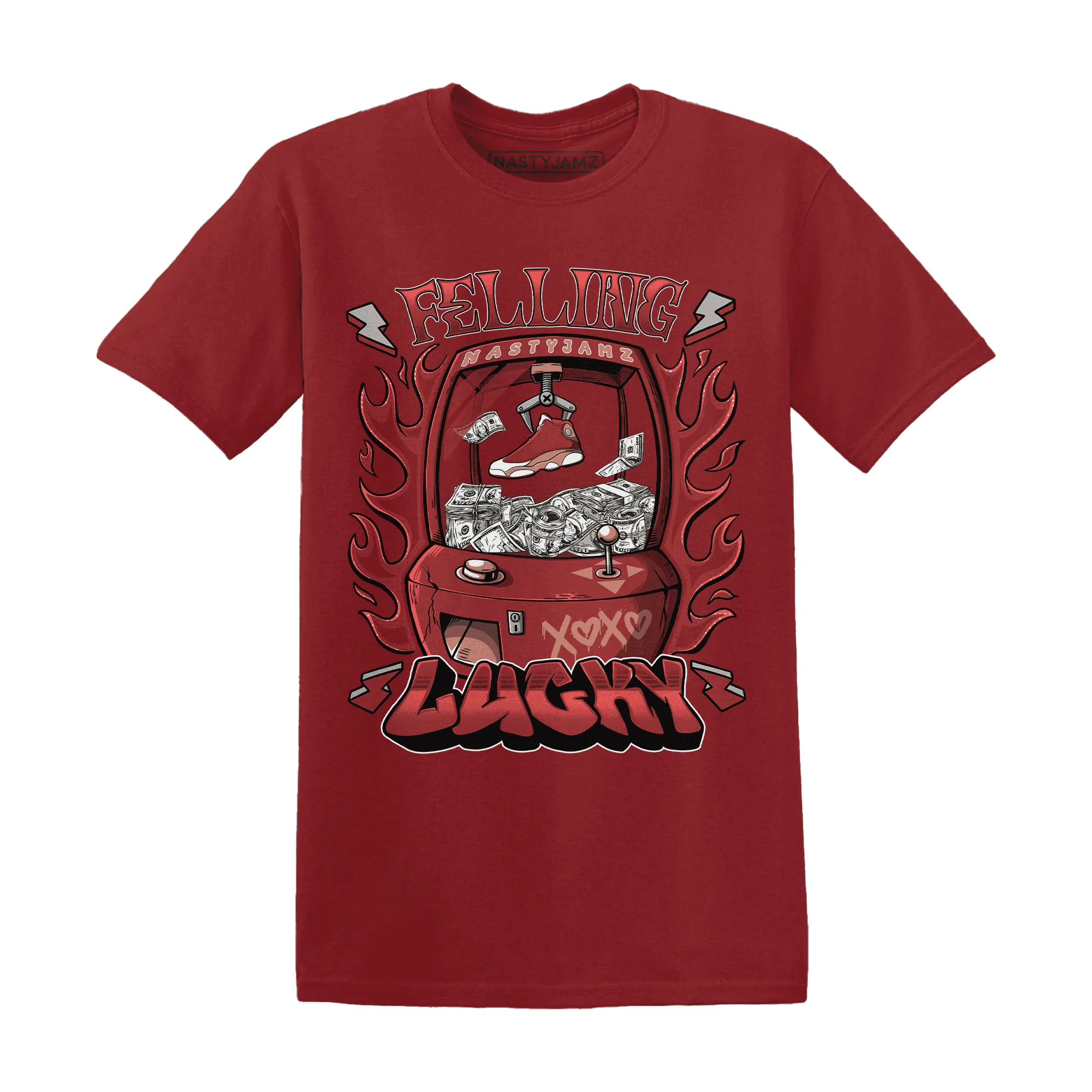 Dune-Red-13s-T-Shirt-Match-Feeling-Lucky
