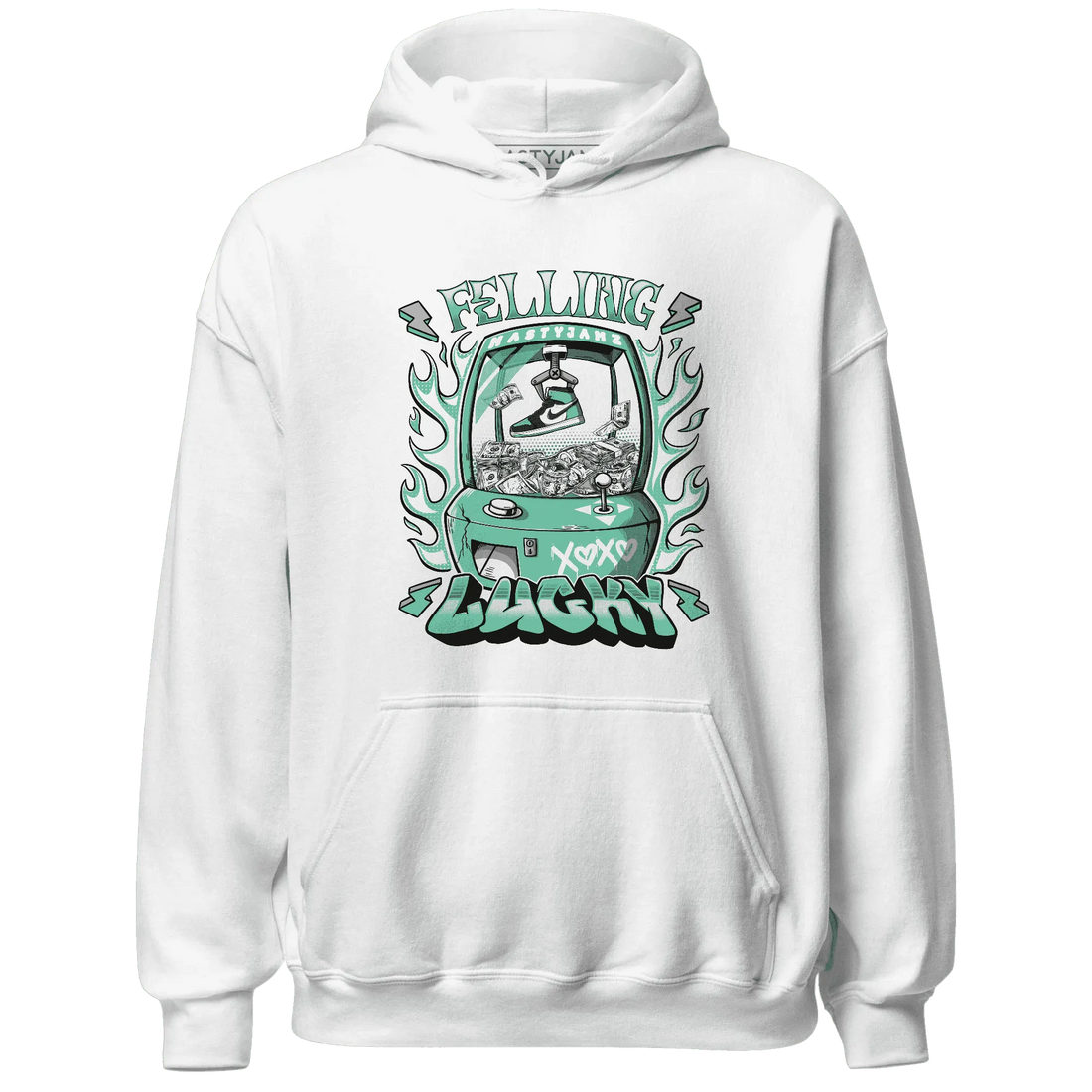 High-OG-Green-Glow-1s-Hoodie-Match-Feeling-Lucky