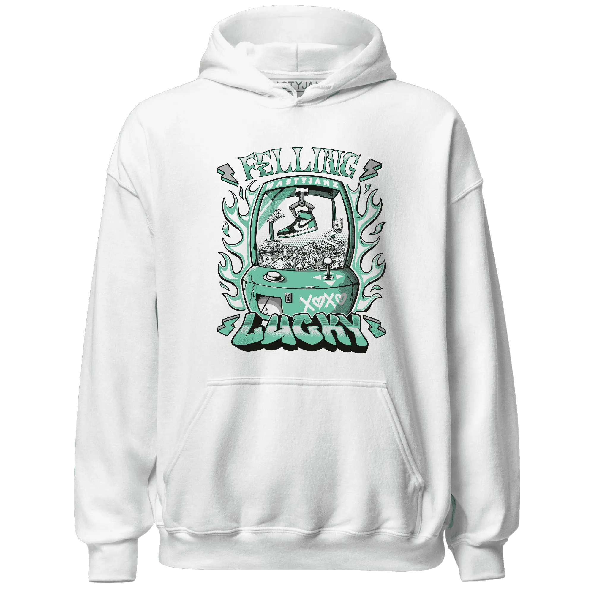 High-OG-Green-Glow-1s-Hoodie-Match-Feeling-Lucky
