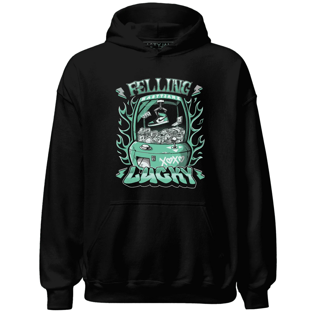 High-OG-Green-Glow-1s-Hoodie-Match-Feeling-Lucky