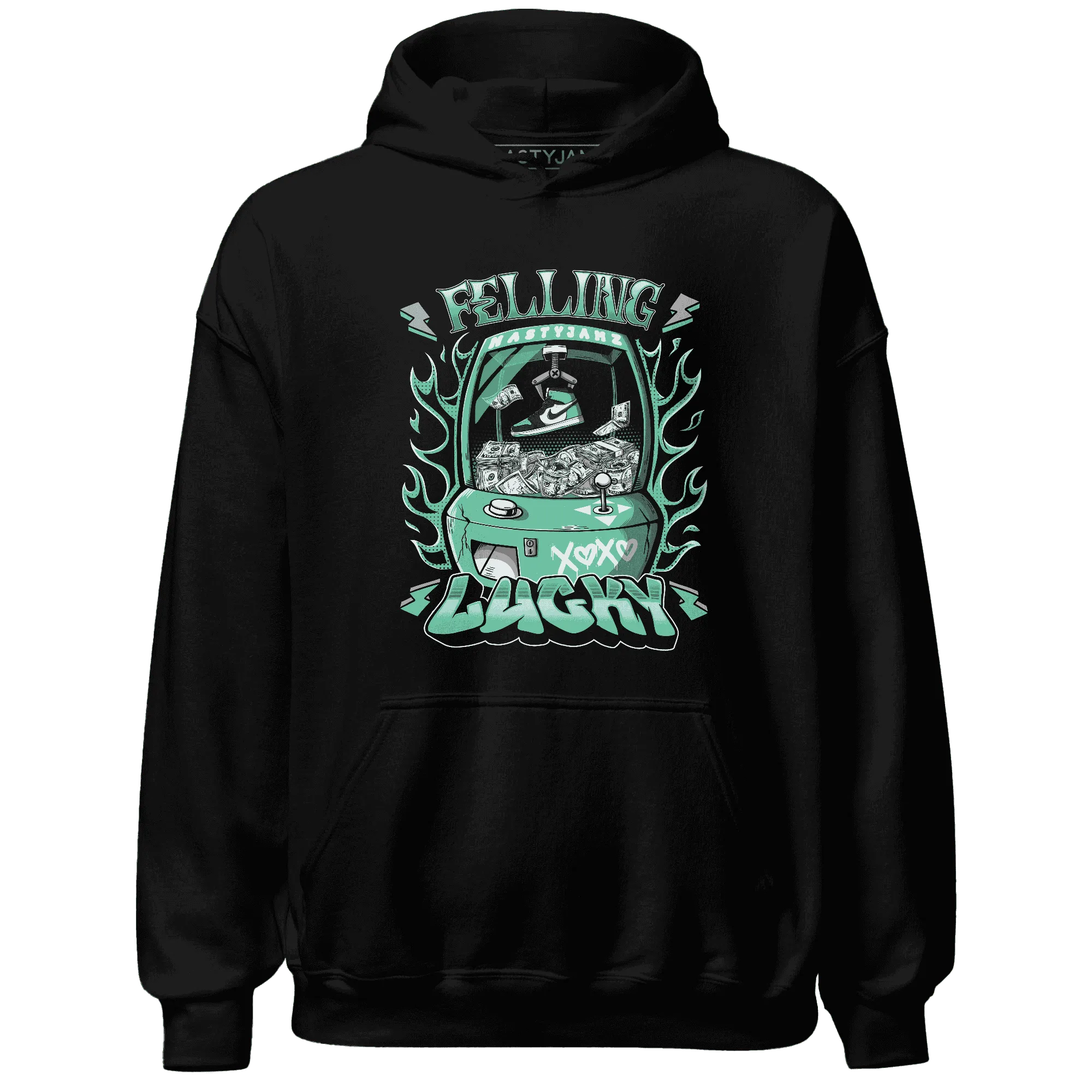 High-OG-Green-Glow-1s-Hoodie-Match-Feeling-Lucky