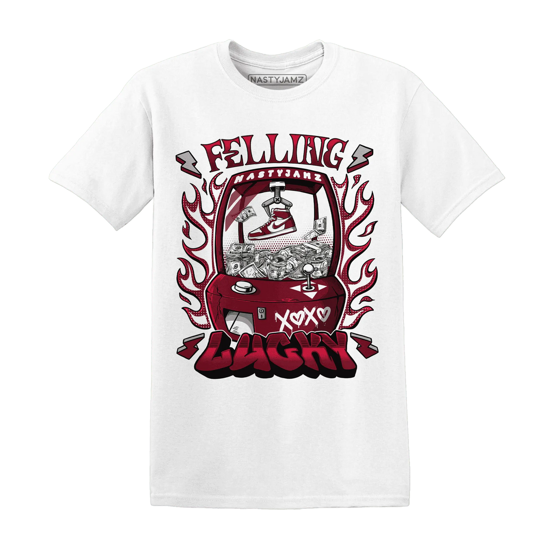 High-White-Team-Red-1s-T-Shirt-Match-Feeling-Lucky