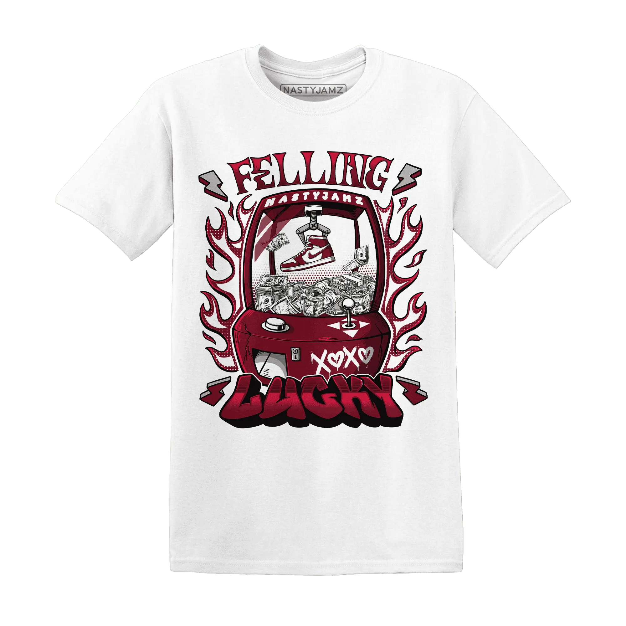 High-White-Team-Red-1s-T-Shirt-Match-Feeling-Lucky