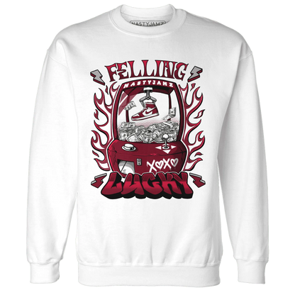 High-White-Team-Red-1s-Sweatshirt-Match-Feeling-Lucky
