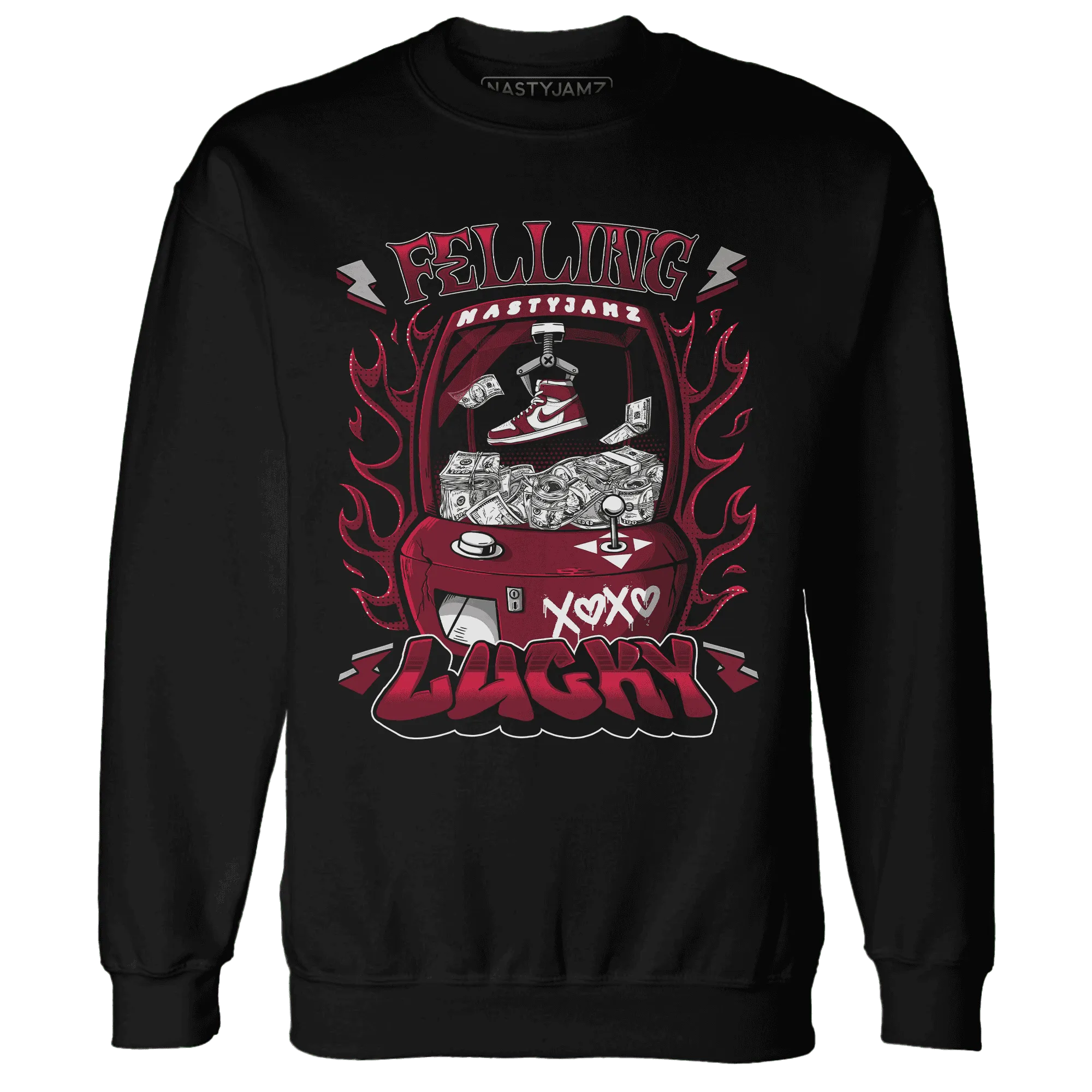 High-White-Team-Red-1s-Sweatshirt-Match-Feeling-Lucky