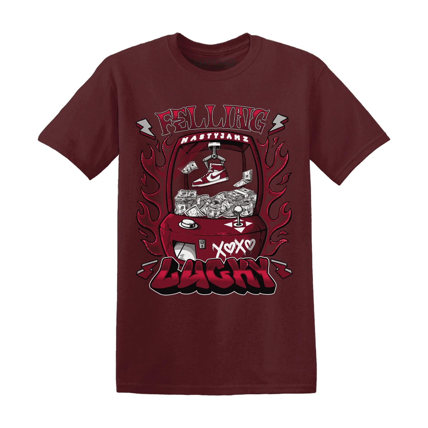 High-White-Team-Red-1s-T-Shirt-Match-Feeling-Lucky