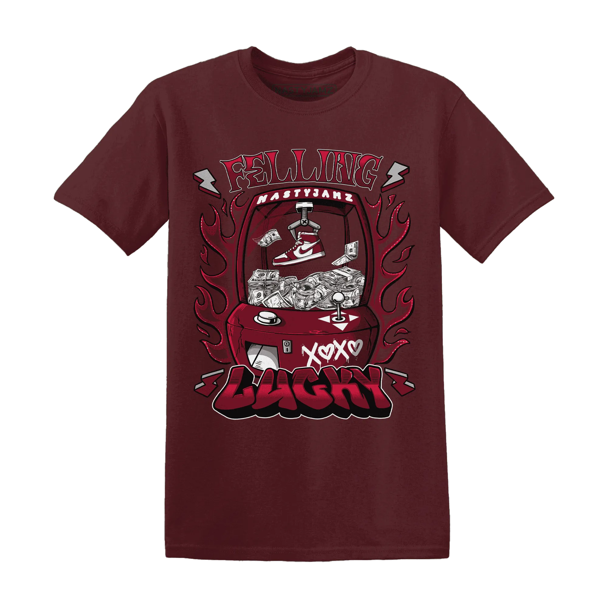 High-White-Team-Red-1s-T-Shirt-Match-Feeling-Lucky