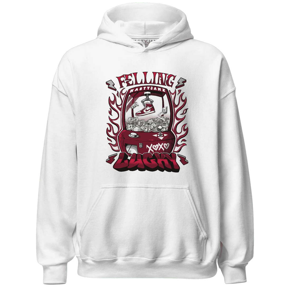 High-White-Team-Red-1s-Hoodie-Match-Feeling-Lucky