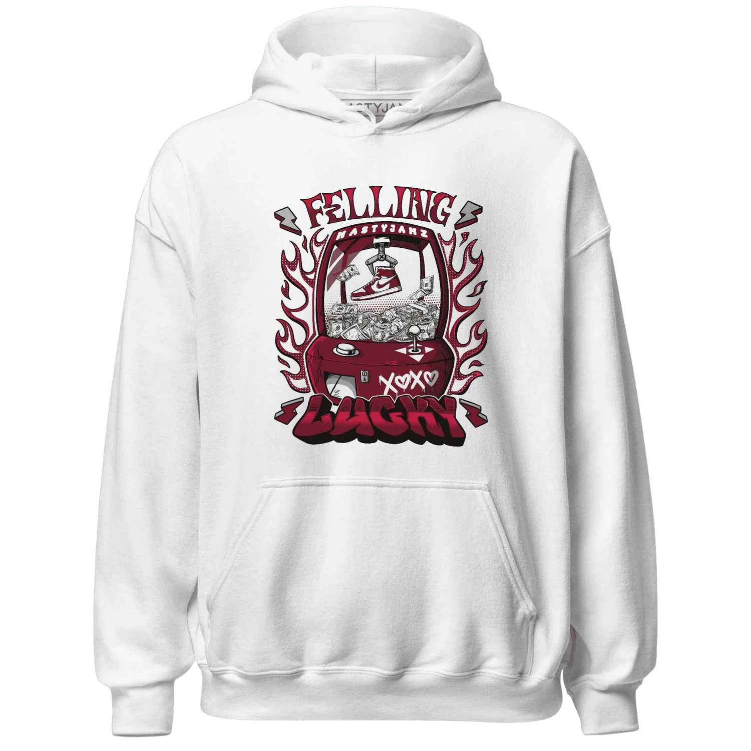 High-White-Team-Red-1s-Hoodie-Match-Feeling-Lucky
