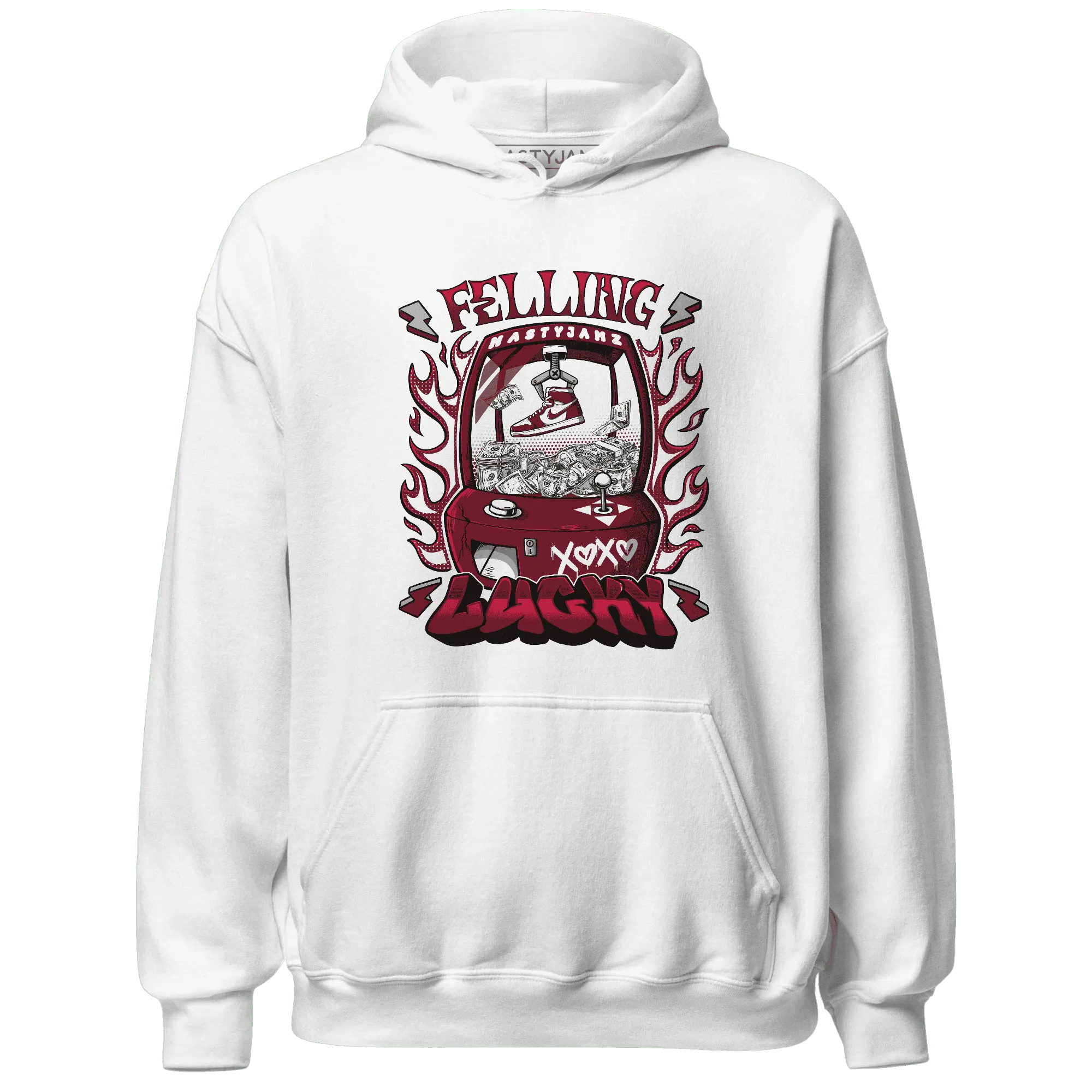 High-White-Team-Red-1s-Hoodie-Match-Feeling-Lucky