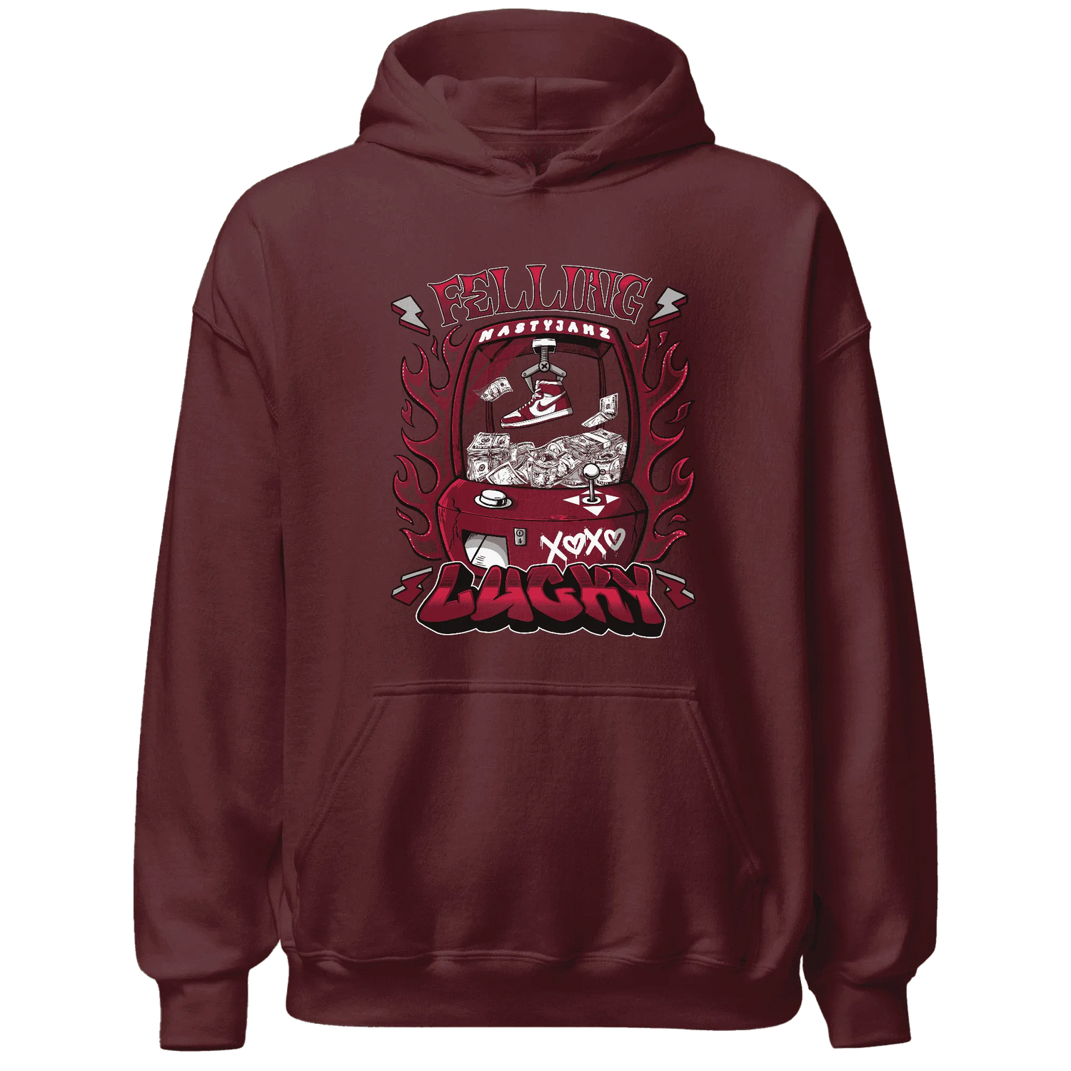 High-White-Team-Red-1s-Hoodie-Match-Feeling-Lucky