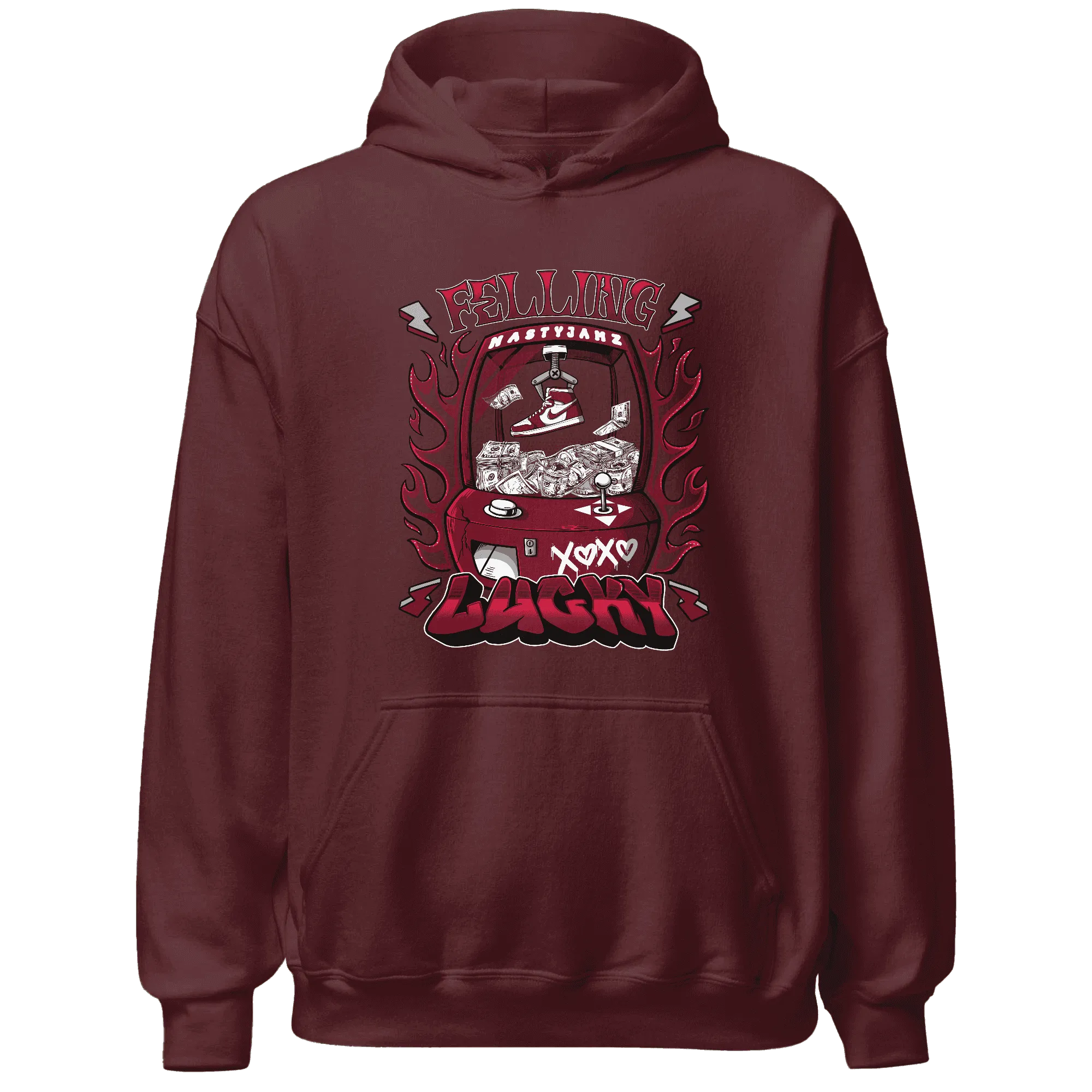 High-White-Team-Red-1s-Hoodie-Match-Feeling-Lucky
