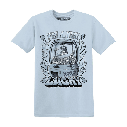 Mid-Diffused-Blue-Grey-1s-T-Shirt-Match-Feeling-Lucky