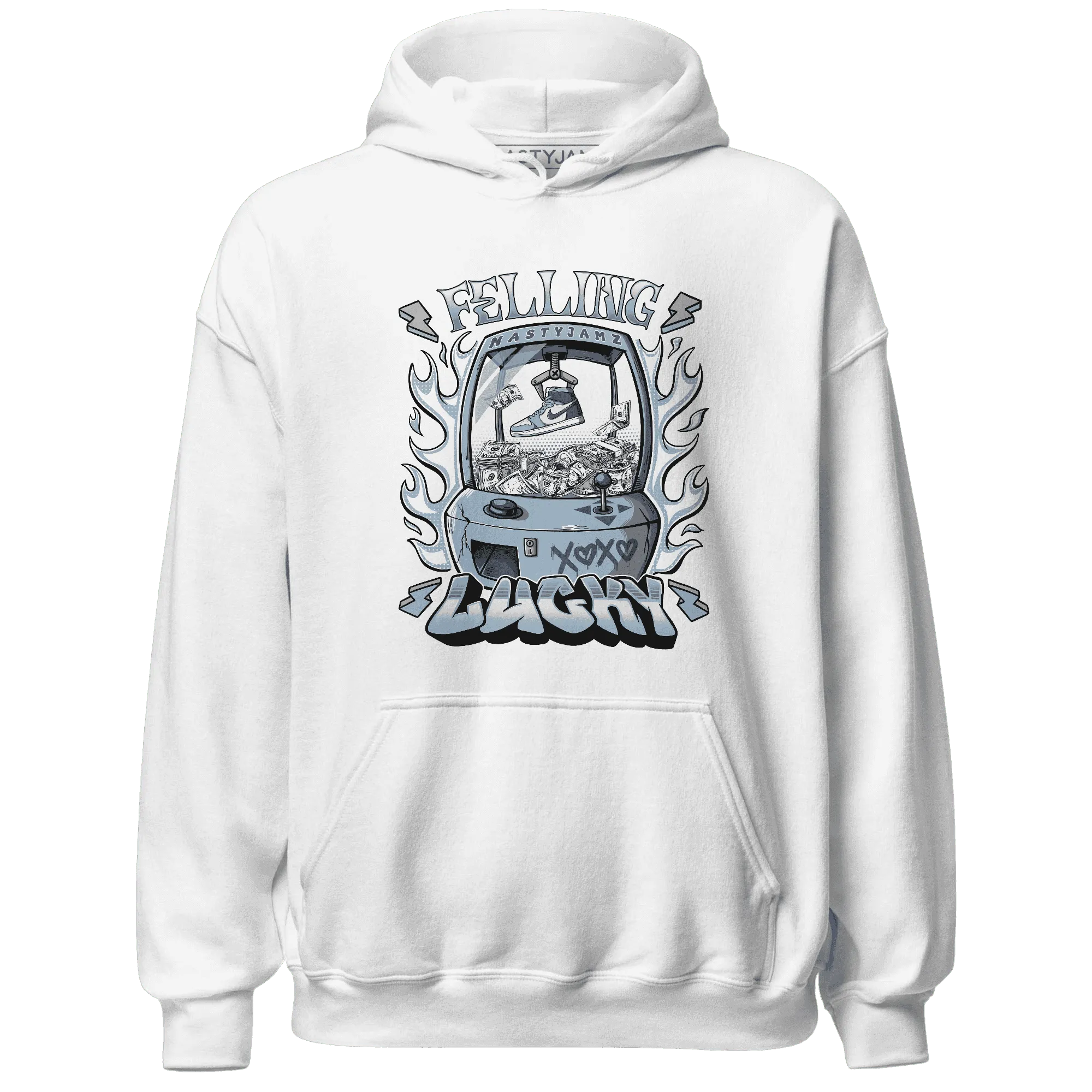 Mid-Diffused-Blue-Grey-1s-Hoodie-Match-Feeling-Lucky